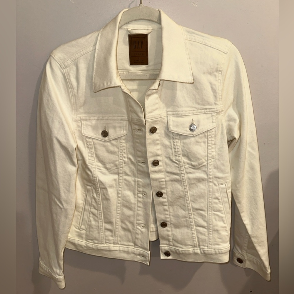 GAP Women's White Denim Jacket